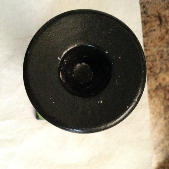 Ceramic candlestick holder black with yellow sunflowers relief - Picture 5 of 7